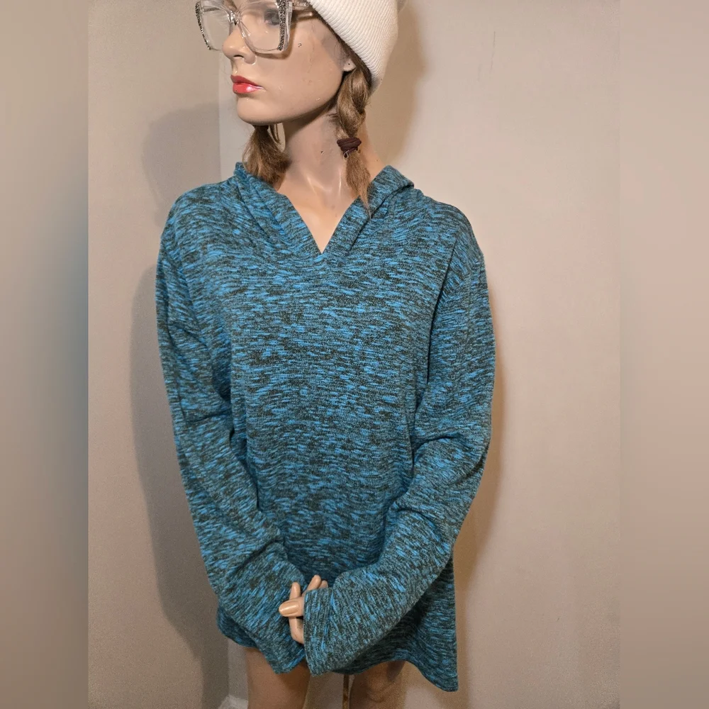 Kleen Women's Oversized Boutique- Style Turquoise Hoodie. NWOT - Picture 1 of 8